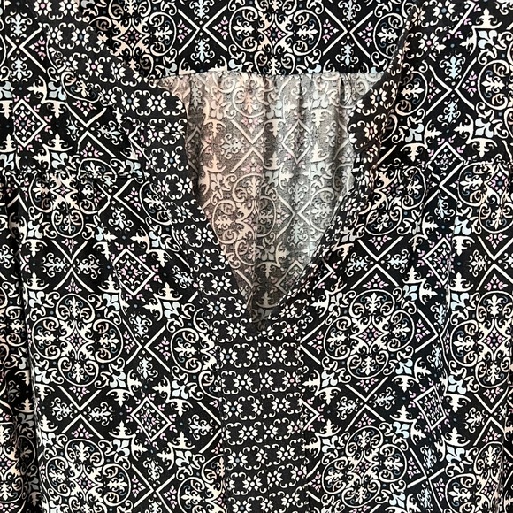 J Jill Womens Long Sleeve Tunic Top Geometric Print V Neck Size XL - Picture 5 of 11